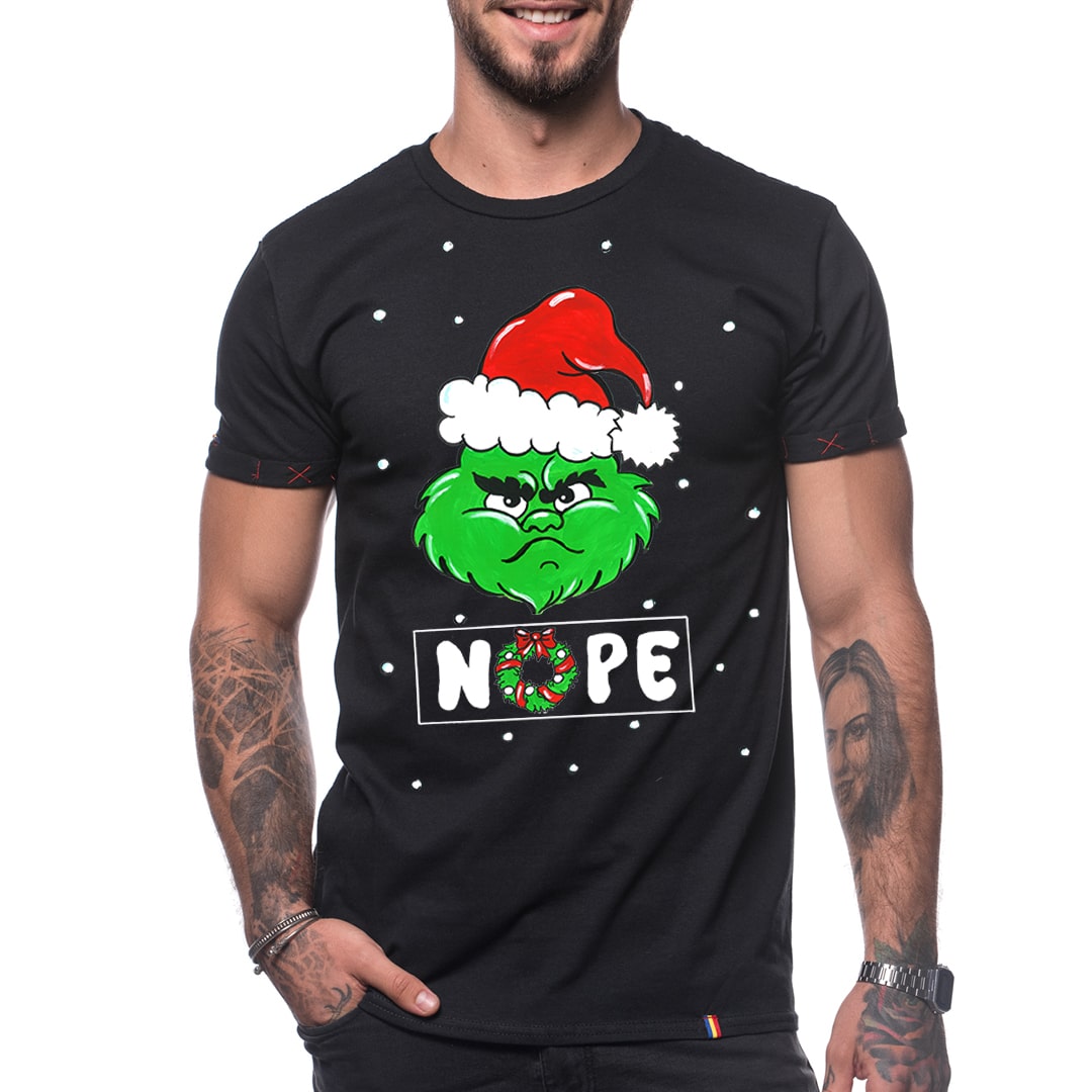 Ruthless analyse Deduct Tricou pictat 'GRINCH' » Fuyor