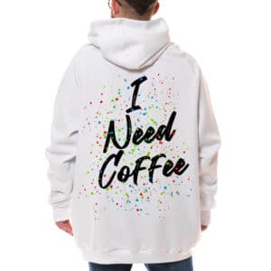 Hanorac pictat I NEED COFFEE