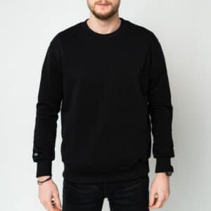 Basic Sweater Premium Cotton NEGRU