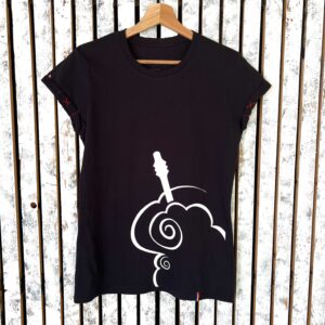 Tricou printat ‘FUYOR’ – Negru, S, Dama, Guler – clasic