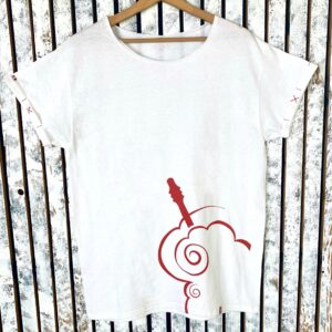 Tricou printat ‘FUYOR’ – Alb, M, Guler – lejer