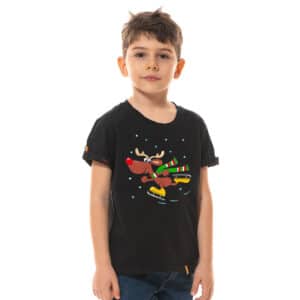 Tricou pictat IARNA CU RUDOLF