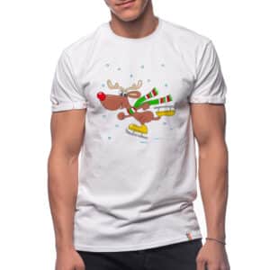 Tricou pictat IARNA CU RUDOLF