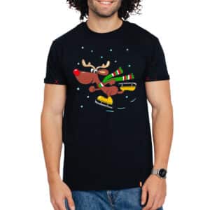 Tricou pictat IARNA CU RUDOLF