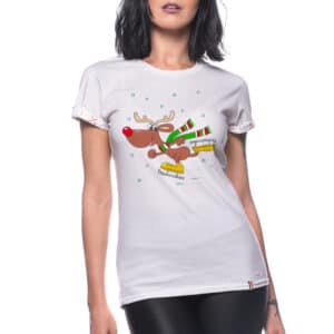 Tricou pictat IARNA CU RUDOLF