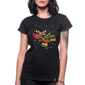 Tricou pictat IARNA CU RUDOLF