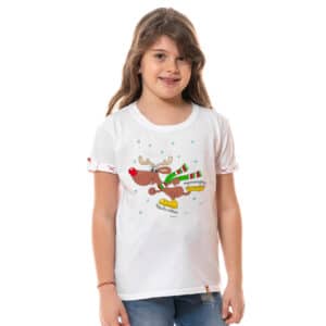 Tricou pictat IARNA CU RUDOLF